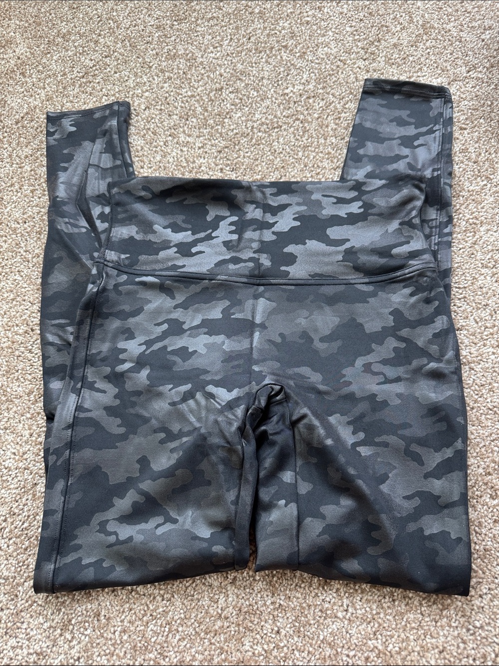 Spanx Camouflage High-Rise Leggings - Black/Grey
